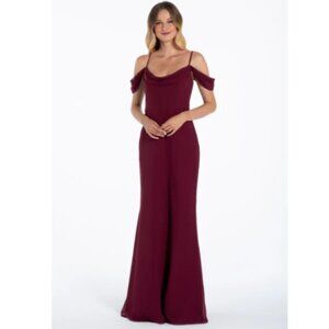 Sangria Off The Shoulder Chiffon Gown Style 52108 Size 12
